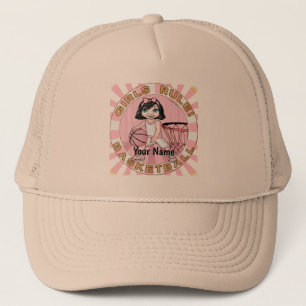 Casquette Basket-ball des filles roses