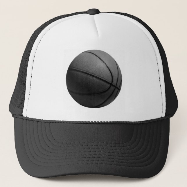Casquette Basket-ball noir et blanc (Devant)