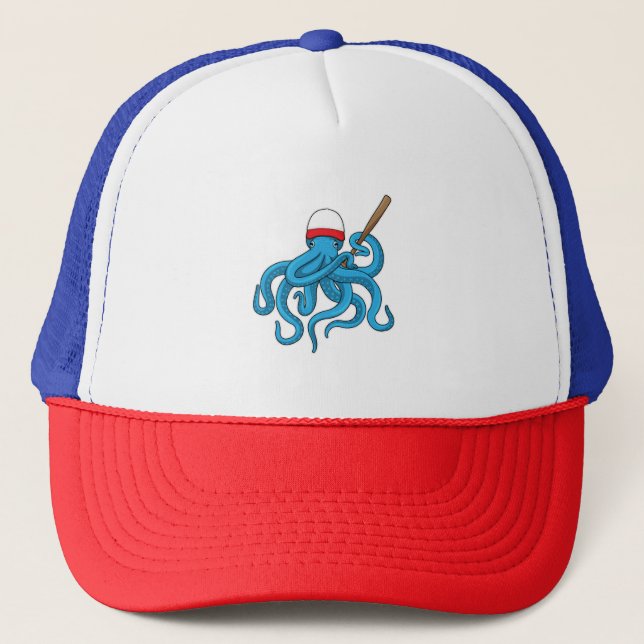 Casquette Basse-balle de pieuvre Baseball (Devant)