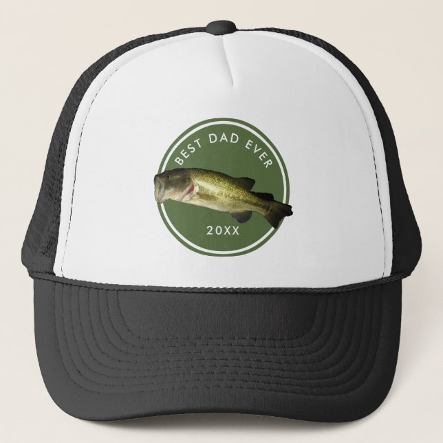 Casquette Basse Pêche Meilleur Papa Jamais Personnalisé Anné (Devant)