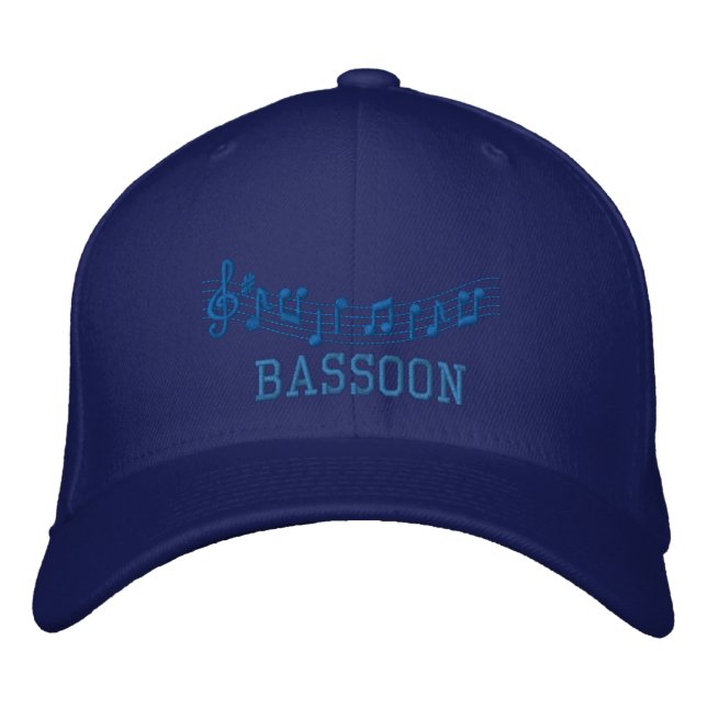 Casquette Basson Brodé Bleu (Devant)