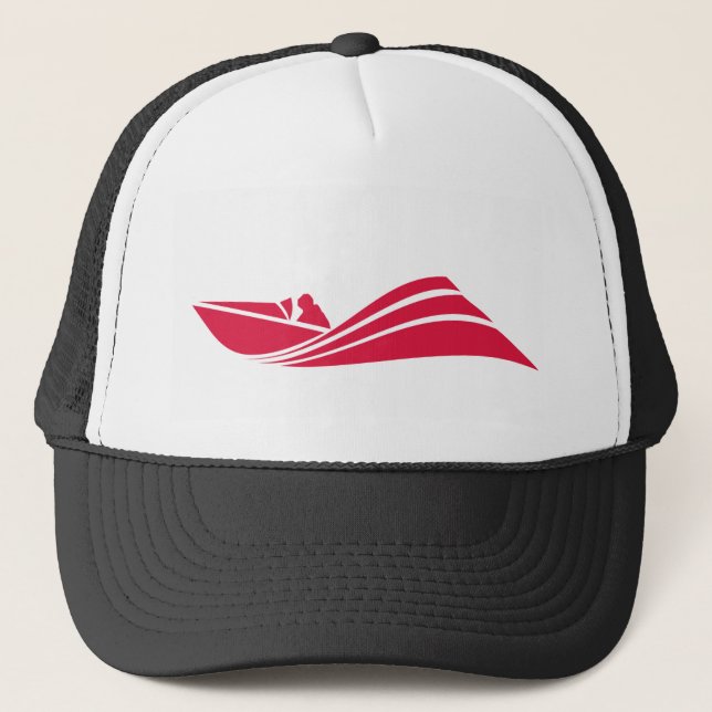 Casquette Bateau à vitesse rouge Crimson (Devant)