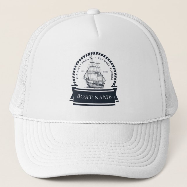 Casquette Bateau nautique personnalisé (Devant)