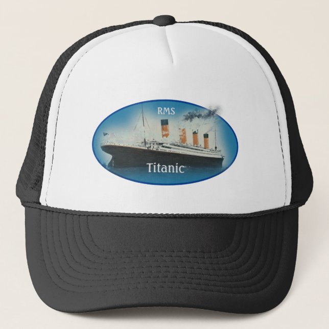 Casquette Bateau Titanic Blue Oval White Star Line (Devant)