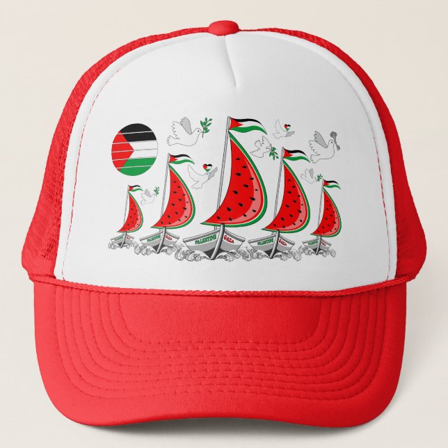 Casquette Bateaux de la Flottille de la Liberté Mondiale à G (Devant)