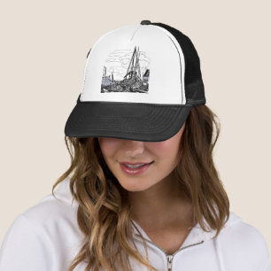 Casquette bateaux en mer