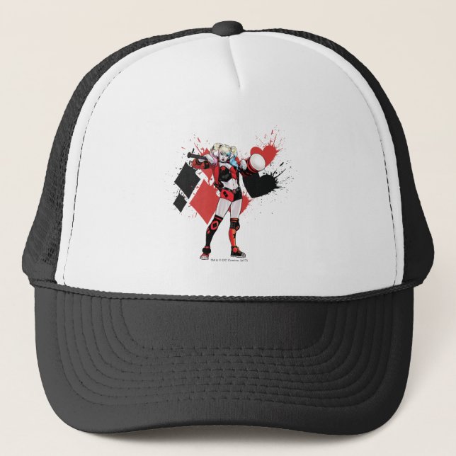 Casquette Batman | Harley Quinn Hearts & Diamonds Splatter (Devant)