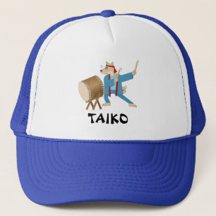 Casquette Batteur de Taiko de chien de bande dessinée de