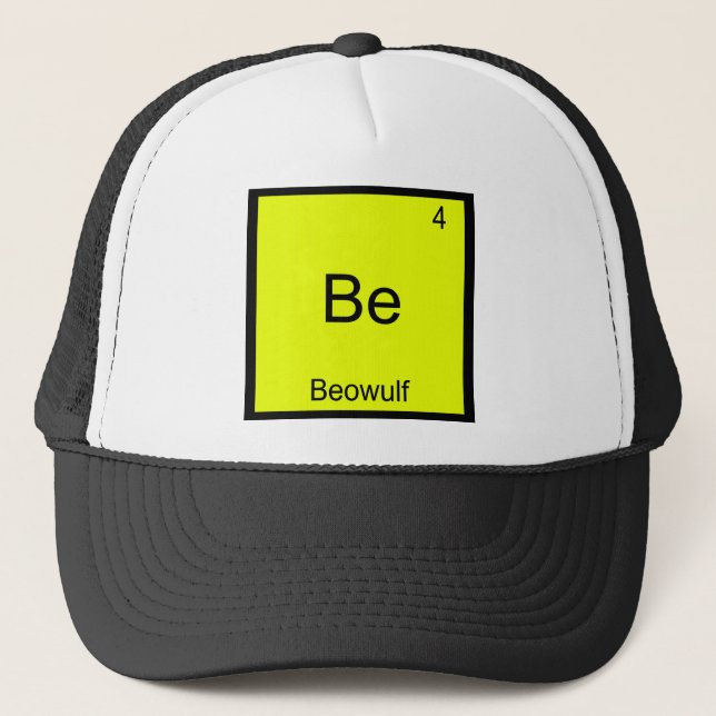Casquette Be - Beowulf Funny Chimie Élément Symbole Tee (Devant)