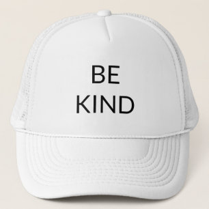 Casquette Be Kind, noir blanc minimaliste