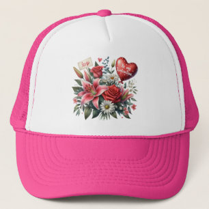 Casquette Be Mine Valentine floral/coeur