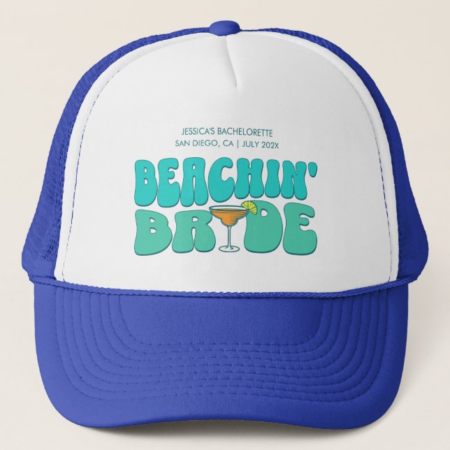 Casquette Beach Bachelorette Party Beachin Bride Girls Trip (Devant)