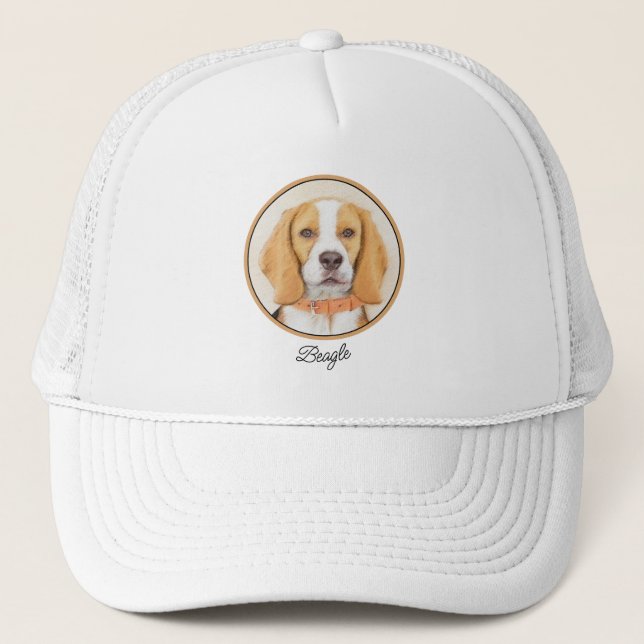 Casquette Beagle Hound Dog Peinture Animal Art original (Devant)