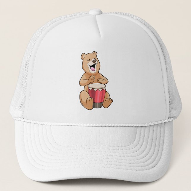 Casquette Bear at Music with Drum (Devant)