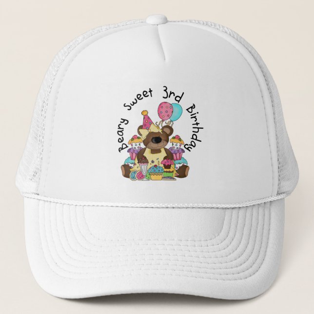 Casquette Beary Sweet 3e Anniversaire Tshirts et cadeaux (Devant)