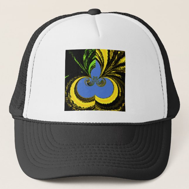 Casquette Beau Beau Art Sud-Africain Jaune et Bleu (Devant)