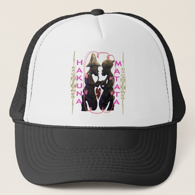 Casquette Beau couple d'Afrique Extraordinaire : un art roma (Devant)