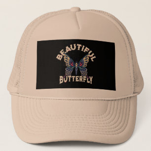 Casquette beau-papillon-rétro-vecteur-art-illustration-