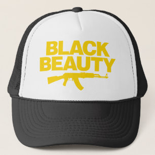 Casquette Beauté noire AK - jaune