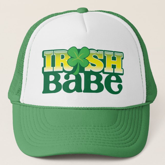 Casquette BÉBÉ IRLANDAIS ! mignon avec un shamrock (Devant)