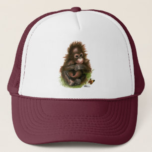 Casquette Bébé orang-outan et papillon