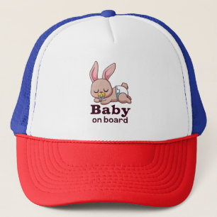 Casquette Bébé Singe Mignon Endormi "Bébé à Bord" Voiture