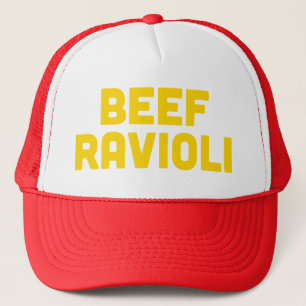 Casquette BEEF RAVIOLI slogan amusant camionneur chapeau