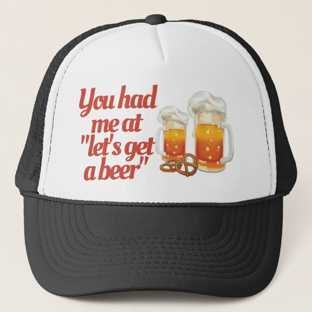 Casquette Beer Lover "tu m'as eu à la bière" Boisson (Devant)