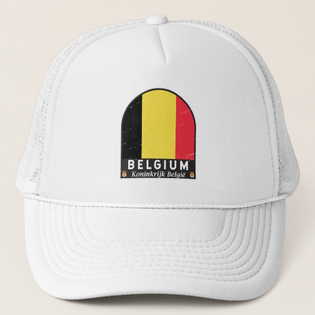 Casquette Belgique - Emblème Distorsion Vintage (Devant)