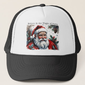 Casquette Believe in the Magic of Santa with Christmas Holly