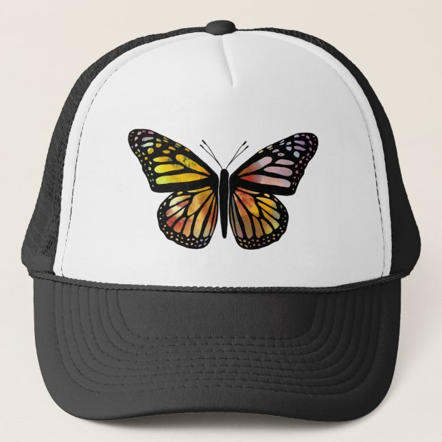 Casquette Belle aquarelle papillon Art Monarque (Devant)