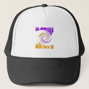Casquette Belle Art Moderne Design : Tourbillon violet et or