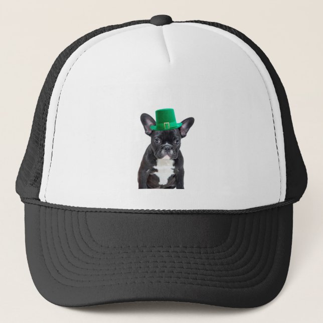 Casquette Belle Chien de taureau français avec la Saint-Patr (Devant)