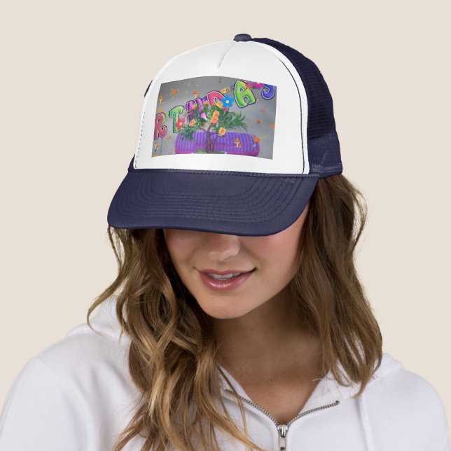 Casquette Belle couleur Art d'anniversaire Imprimer (En situation)