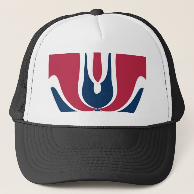 Casquette Belle couleur rouge, blanc, bleu texture Abstraite (Devant)