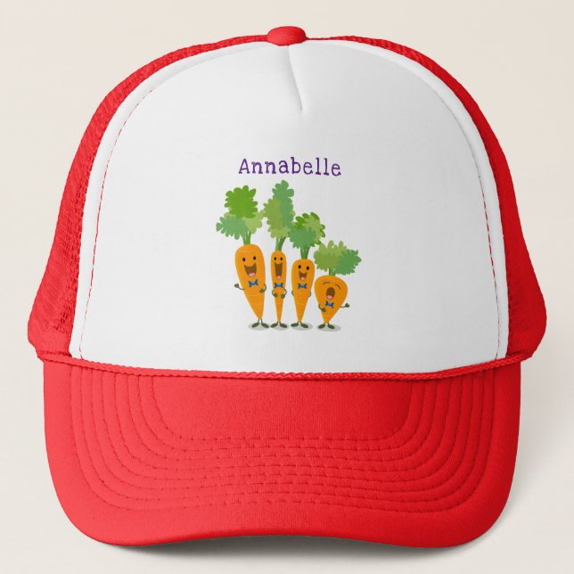 Casquette Belle illustration du quatuor de carottes à carott (Devant)