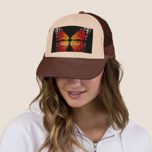 Casquette Belle image papillon Ajouter texte imprimé-Casquet