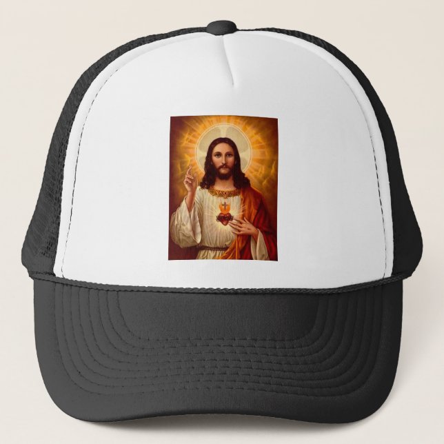 Casquette Belle image religieuse Sacré Coeur de Jésus (Devant)