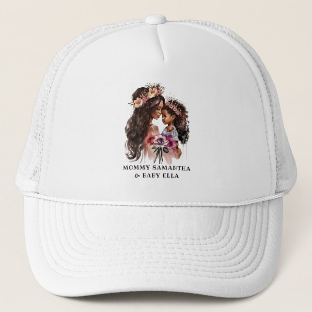 Casquette Belle maman et fille noire (Devant)