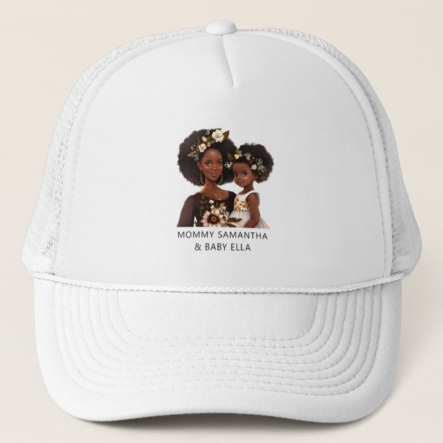 Casquette Belle mère et fille noire (11) (Devant)