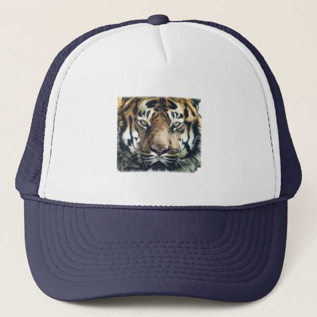 Casquette Belle photo du visage du tigre du Bengale (Devant)