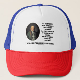 Casquette Ben Franklin Imprimantes Pour Ne Pas Imprimer Cita