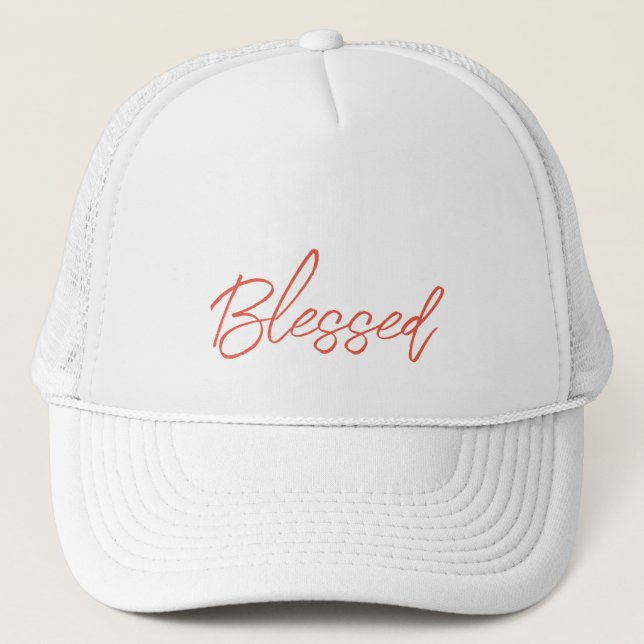 Casquette Bénie Foi Unisex Orange Grateful Grace Merci (Devant)