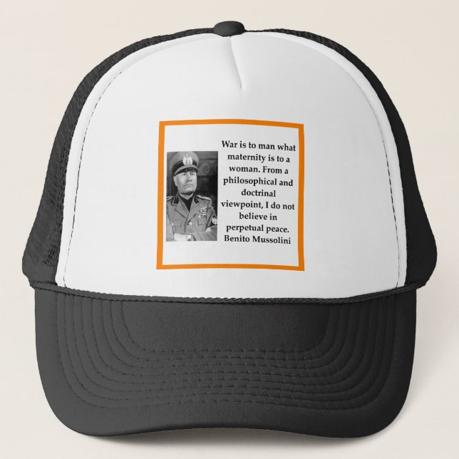 Casquette Benito Mussolini (Devant)