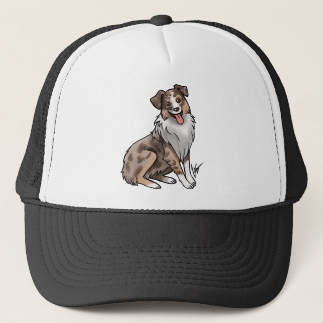 Casquette Berger australien - Red Merle (Devant)
