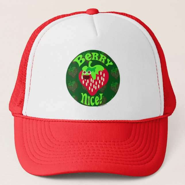 Casquette Berry Nice Fun Cute fraise Style Art (Devant)