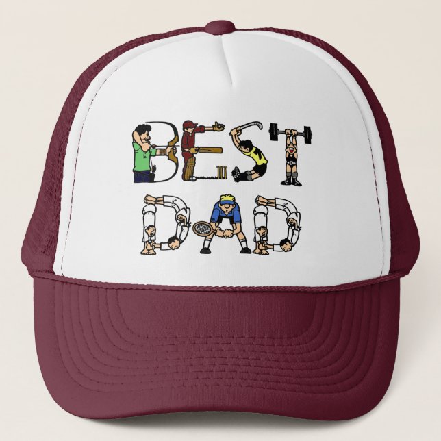 Casquette Best Dad Sports Fun (Devant)