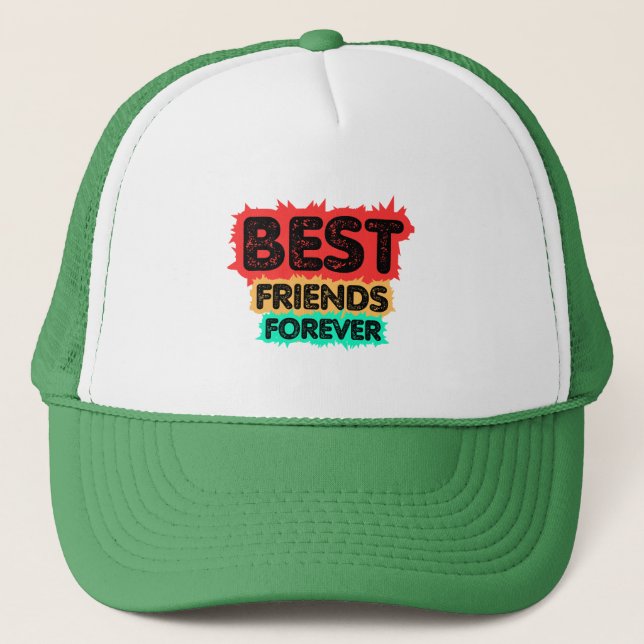 CASQUETTE BEST FRIENDS FOREVER RETRO FRIENDS, FRIENDSHIP (Devant)