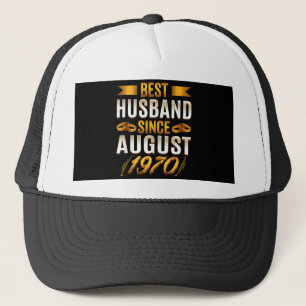 Casquette Best Husband Since August 1970 Funny Anniversary