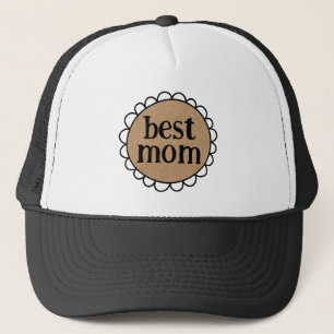Casquette BEST MOM Scalloped Edge Trucker Hat personnalisé